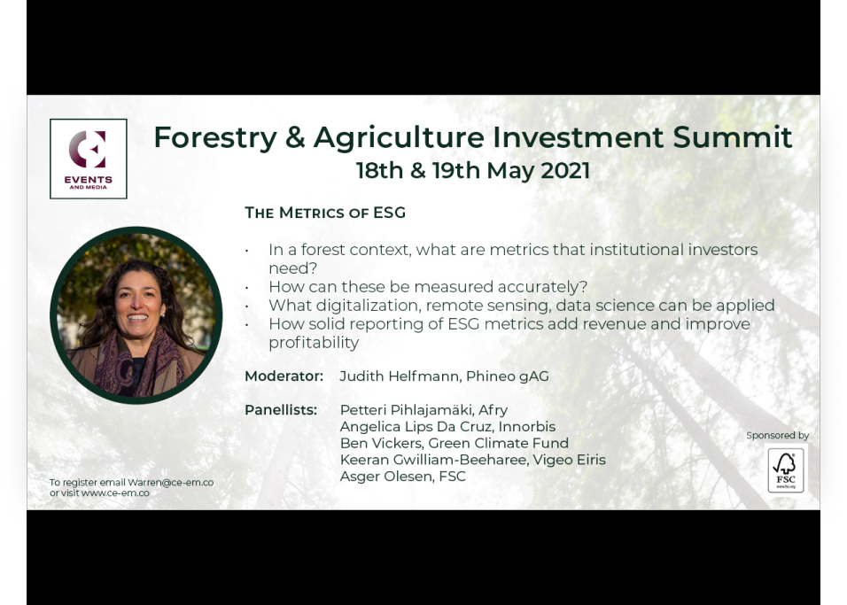 The Metrics of ESG - Forestry & Agriculture Investment Summit